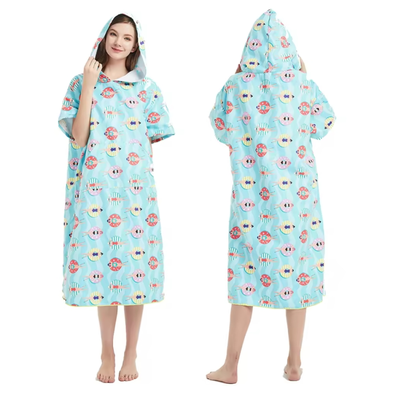 DSB200B Custom Hooded Absorption And Quick-Dry Adult Bath Robe 