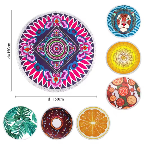 DSB200J Custom Microfiber Round Beach Mat Towel