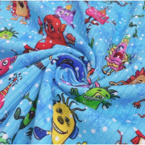 CRK250 Cotton Pit Rib Jersey Custom Printing Fabric